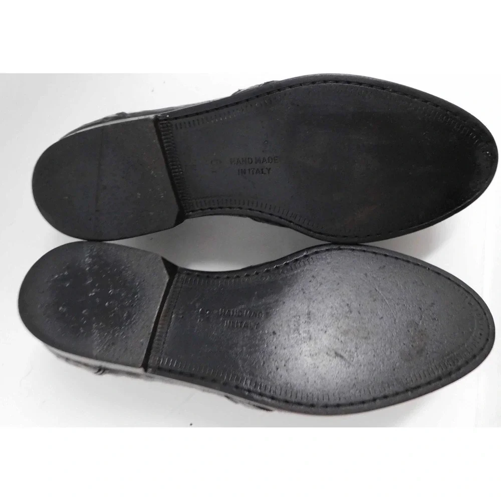 Vintage Bruno Magli Loafers 6.5 M Black Genuine Alligator Loafers Italy